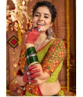Florescent Green Viscose Cotton Thread Embroidered Navratri Chaniya Choli Florescent Green Viscose Cotton Thread Embroidered Navratri Chaniya Choli