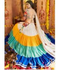 Multi Color Viscose Cotton Thread Mirror Work Navratri Chaniya Choli Multi Color Viscose Cotton Thread Mirror Work Navratri Chaniya Choli