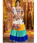 Multi Color Viscose Cotton Thread Mirror Work Navratri Chaniya Choli Multi Color Viscose Cotton Thread Mirror Work Navratri Chaniya Choli