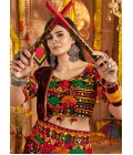 Multi Color Viscose Cotton Thread Work Navratri Chaniya Choli Multi Color Viscose Cotton Thread Work Navratri Chaniya Choli