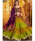 Multi Color Viscose Cotton Mirror Work Navratri Chaniya Choli Multi Color Viscose Cotton Mirror Work Navratri Chaniya Choli