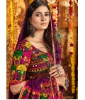 Multi Color Viscose Cotton Mirror Work Navratri Chaniya Choli Multi Color Viscose Cotton Mirror Work Navratri Chaniya Choli