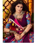 Purple Viscose Cotton Multi Thread Navratri Chaniya Choli