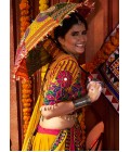 Multi Color Viscose Cotton Mirror Embroidered Navratri Chaniya Choli Multi Color Viscose Cotton Mirror Embroidered Navratri Chaniya Choli
