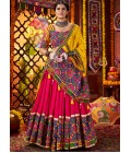 Multi Color Viscose Cotton Mirror Embroidered Navratri Chaniya Choli Multi Color Viscose Cotton Mirror Embroidered Navratri Chaniya Choli