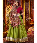 Fluorescent Silk Thread Embroidered Navratri Chaniya Choli Fluorescent Silk Thread Embroidered Navratri Chaniya Choli