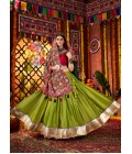 Fluorescent Silk Thread Embroidered Navratri Chaniya Choli Fluorescent Silk Thread Embroidered Navratri Chaniya Choli