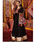 Black Viscose Cotton Thread With Mirror Work Navratri Chaniya Choli Black Viscose Cotton Thread With Mirror Work Navratri Chaniya Choli