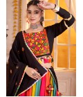 Multi Color Viscose Cotton Thread Mirror Work Navratri Chaniya Choli Multi Color Viscose Cotton Thread Mirror Work Navratri Chaniya Choli