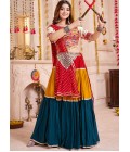 Multi Color Viscose Cotton Thread Work Navratri Chaniya Choli Multi Color Viscose Cotton Thread Work Navratri Chaniya Choli