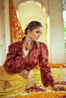 Florescent Green Art Silk Embroidered Navratri Chaniya Choli 