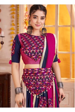 Multi Color Viscose Cotton Mirror Kodi Work Navratri Chaniya Choli