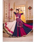 Multi Color Viscose Cotton Mirror Kodi Work Navratri Chaniya Choli