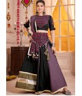 Multi Color Viscose Cotton Lampi Border Navratri Chaniya Choli