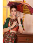 Multi Color Viscose Cotton Kachi Work Navratri Chaniya Choli
