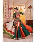 Multi Color Viscose Cotton Kachi Work Navratri Chaniya Choli