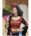 Sky Viscose Rayon Embroidery With Mirror Work Navratri Chaniya Choli