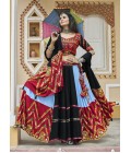 Sky Viscose Rayon Embroidery With Mirror Work Navratri Chaniya Choli