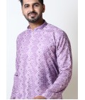 Violet Bandhani Cotton Viscose Kurta for Navratri Festival Violet Bandhani Cotton Viscose Kurta for Navratri Festival