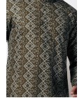 Round Neck Bandhani Print Cotton Mens Kurta For Navratri 2024 In Brown Round Neck Bandhani Print Cotton Mens Kurta For Navratri 2024 In Brown