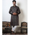 Floral Print Knee Length Cotton Kurta For Navratri Festival