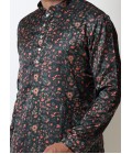 Floral Print Knee Length Cotton Kurta For Navratri Festival