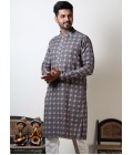 Maroon & Green Cotton Viscose Printed Kurta For Navratri Maroon & Green Cotton Viscose Printed Kurta For Navratri