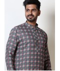 Maroon & Green Cotton Viscose Printed Kurta For Navratri Maroon & Green Cotton Viscose Printed Kurta For Navratri
