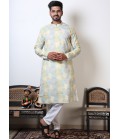 Cotton Viscose Printed Navratri Festival Kurta For Men Cotton Viscose Printed Navratri Festival Kurta For Men