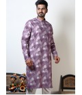 Onion Pink Vantara Print Navratri Wear Kurta