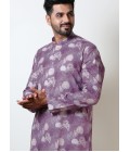 Onion Pink Vantara Print Navratri Wear Kurta