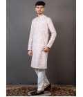Multicolor Lakhnavi Festival Wear Kafni Pajama Multicolor Lakhnavi Festival Wear Kafni Pajama