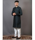 Dark Green Lakhnavi Festival Wear Kafni Pajama Dark Green Lakhnavi Festival Wear Kafni Pajama